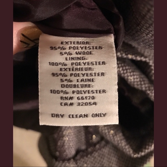 Wool Purple Herringbone Metallic Dress - Picture 5 of 5